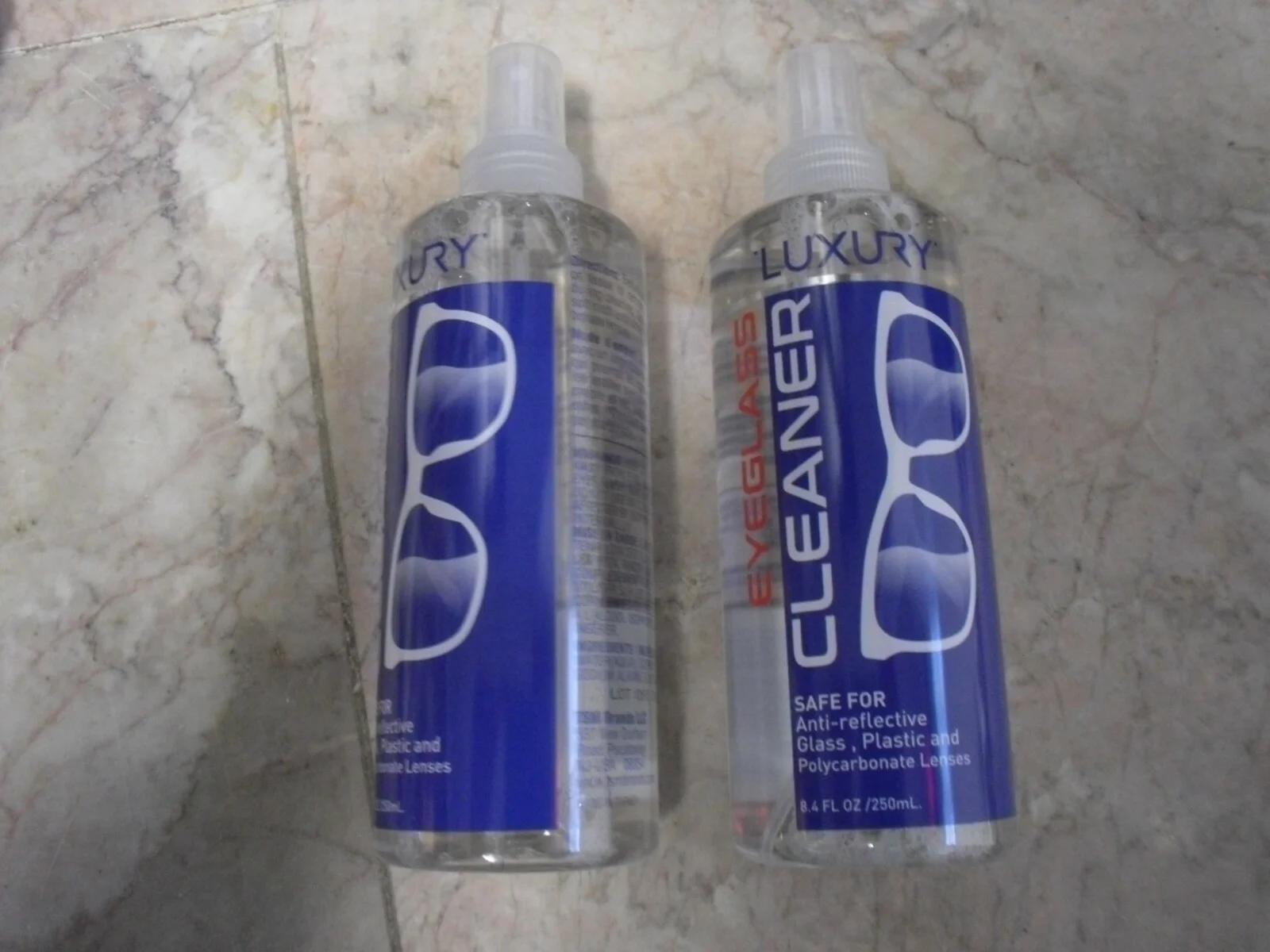 2 X8.4 oz Luxury- eyeglass cleaner spray safe for anti-reflective glass, plastic