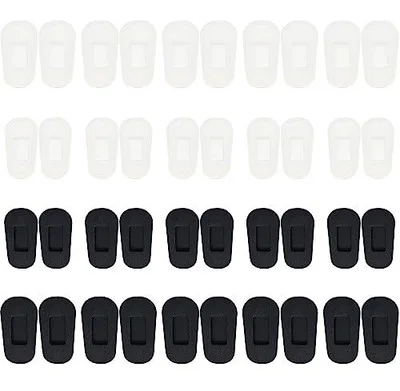 20 Pairs Eyeglass Nose Pad Covers 2 Sizes Soft Silicone Nose Pad Covers Anti ...