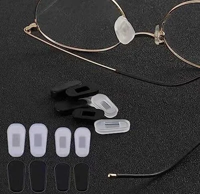 20 Pairs Eyeglass Nose Pad Covers 2 Sizes Soft Silicone Nose Pad Covers Anti ... 2