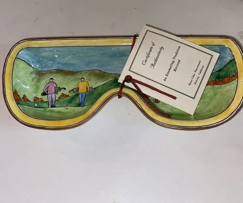 2001 Kelvin Chen Enamel Eyeglass Holder Golf Theme NWT