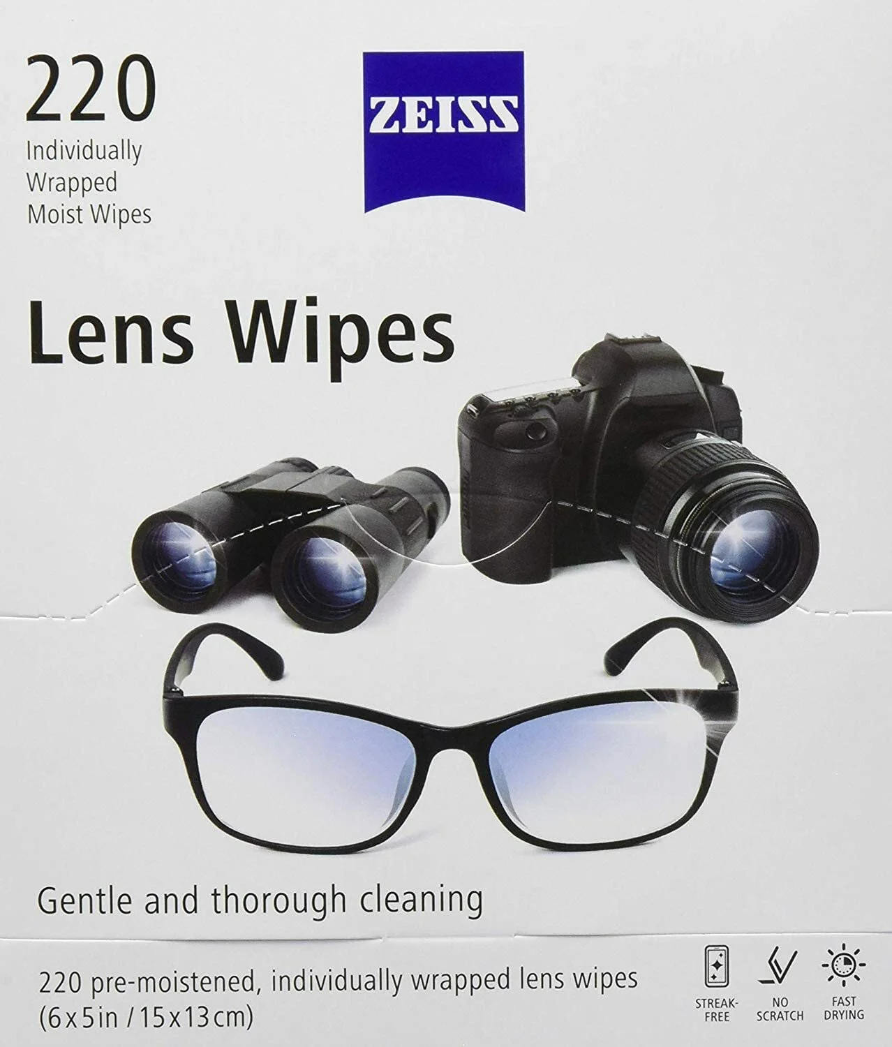 200Ct Zeiss Lens Cleaning Wipes Eyeglasses Camera Phone TV Cleaner