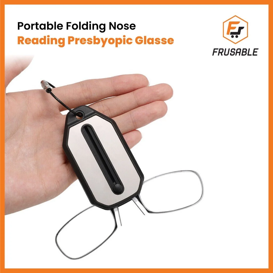 2023 Clip Nose Reading Glasses Portable Folding Presbyopic Glasses for Men Women
