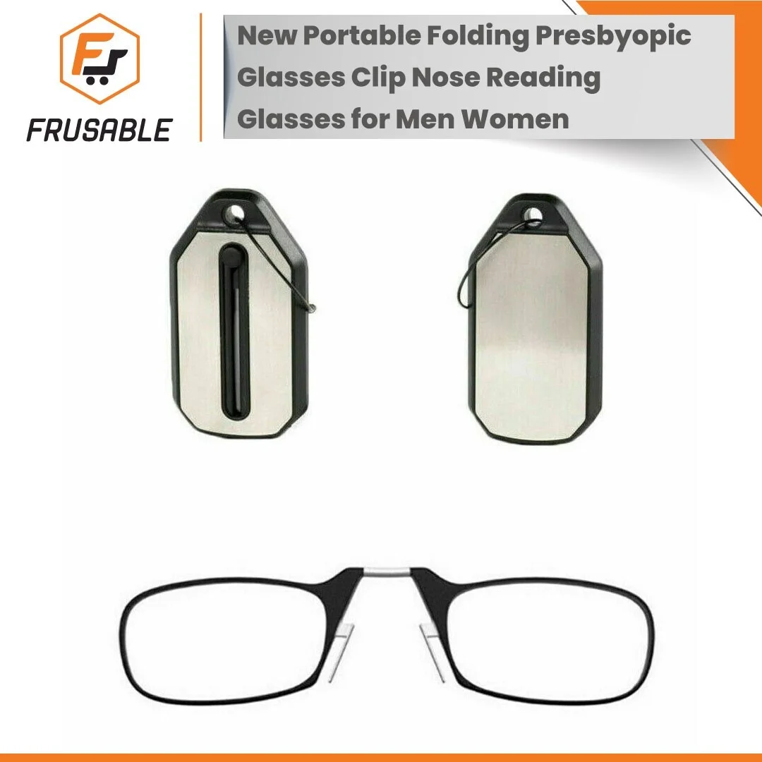2023 Clip Nose Reading Glasses Portable Folding Presbyopic Glasses for Men Women 3