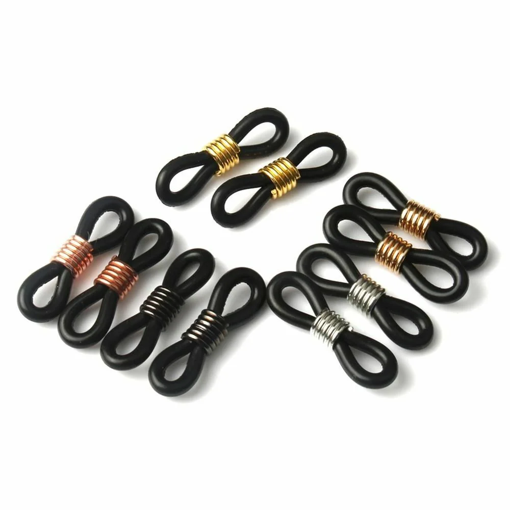 20/40pcs Eyeglasses Chain Holder - Ends Ear Hook Retainer Ends DIY Rope Jewelry