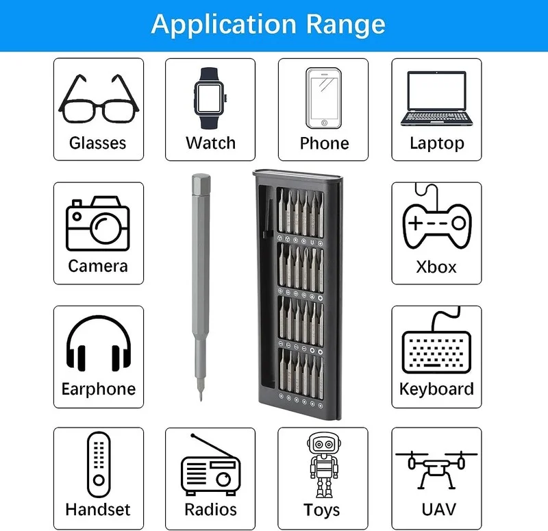 24 in 1 Small Screwdriver Magnetic Set for Electronics Eyeglasses Watches Repair 3