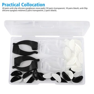 24 Pairs Nose Pads Anti Slip Glasses Ear Hooks Tip Eyeglasses Grip Temple Holder 2