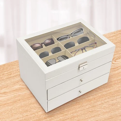 24-Slot Glasses Storage Display Case Organizer Box For Sunglasses Eyeglass Gift 4