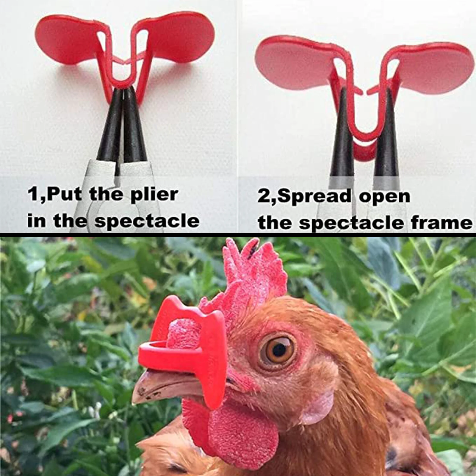 24Pcs Of Pheasant Poultry & Chicken Blinders With Pliers Peeper Vision Blocker 2