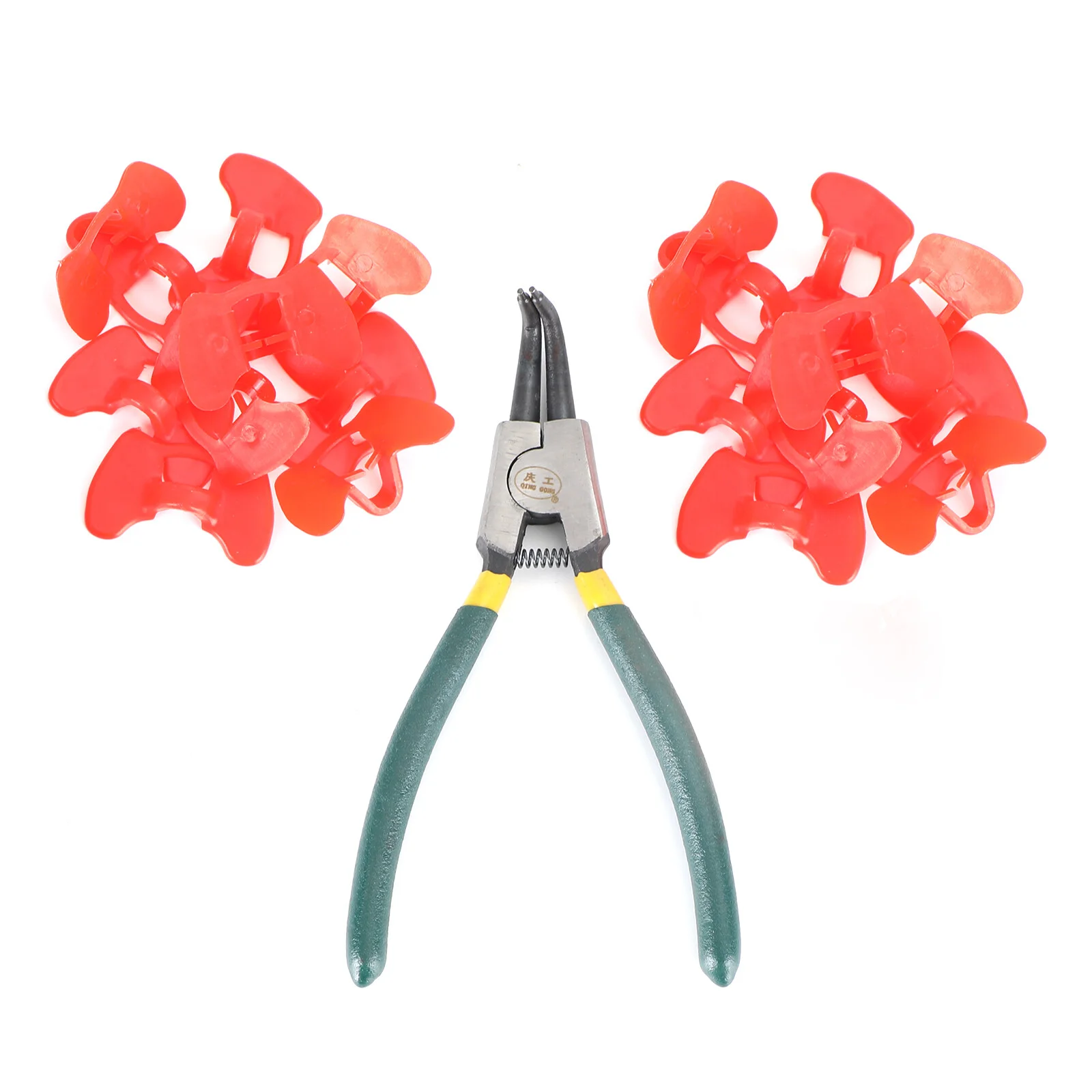 24Pcs Peepers+Pliers Chicken Glasses Poultry Blinders Spectacles Anti-Pecking US 3