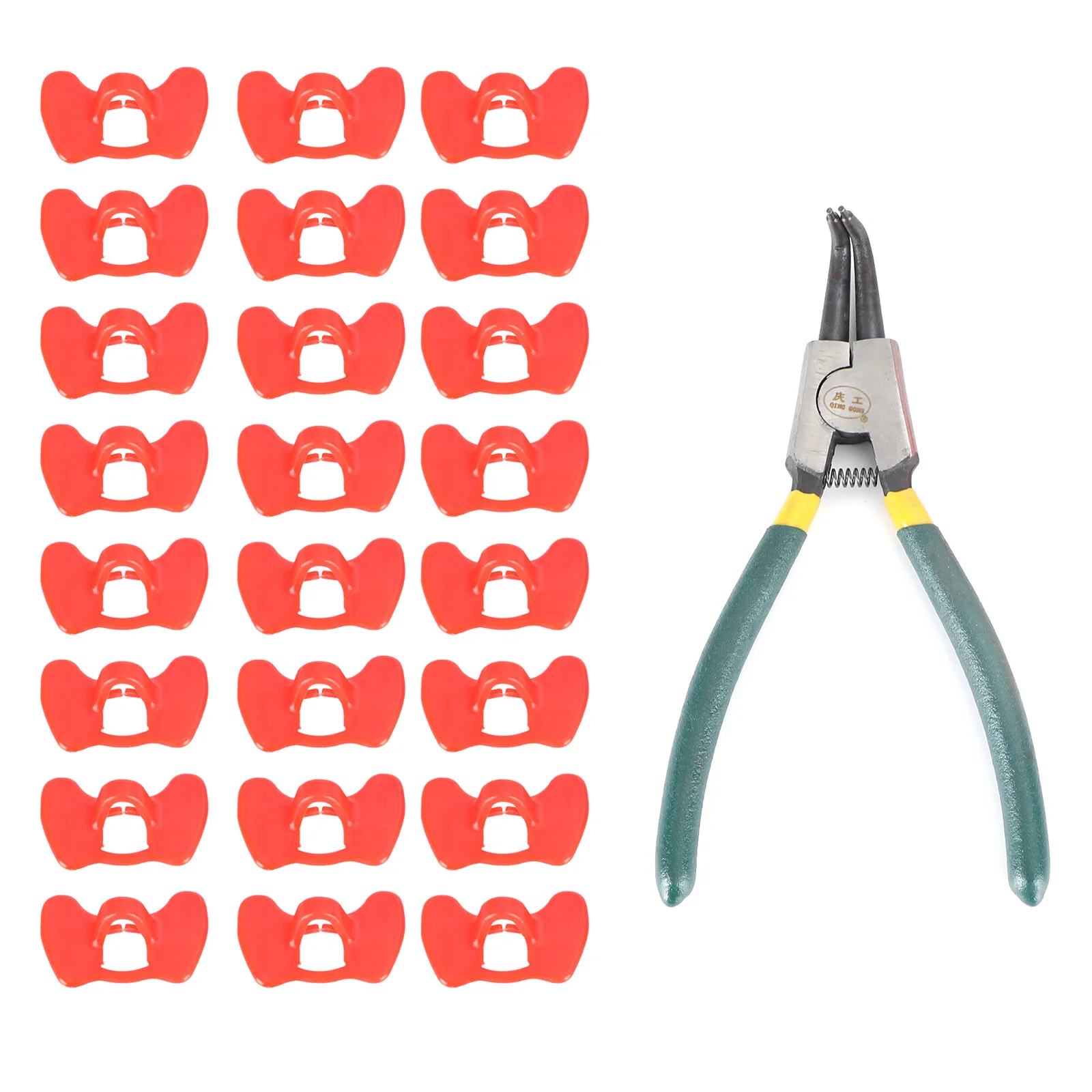 24Pcs Peepers+Pliers Chicken Glasses Poultry Blinders Spectacles Anti-Pecking US 4