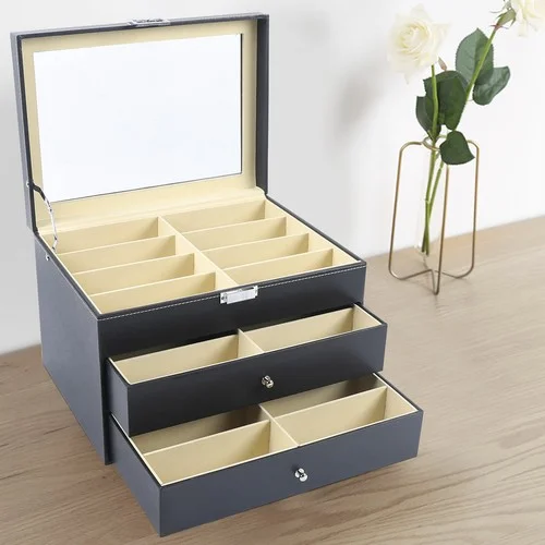 24Slot Sunglasses Glasses Eyeglass Organizer Display Case Storage Box,3/4 layers 2