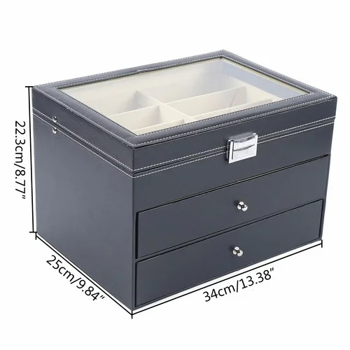 24Slot Sunglasses Glasses Eyeglass Organizer Display Case Storage Box,3/4 layers 3