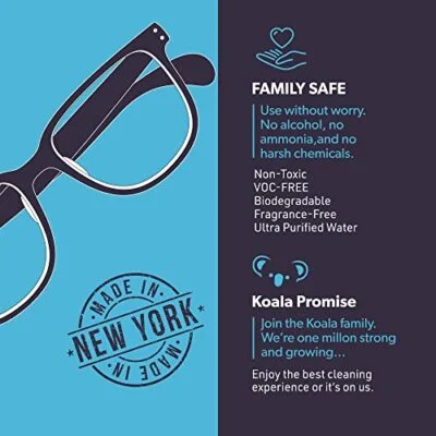 2oz Screen & Eyeglasses Cleaner Spray with Microfiber Lens Cleaning Cloth 2