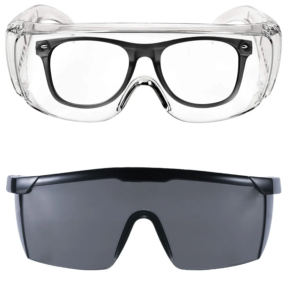 2Pack Unisex Anti-Fog UV Safety Glasses Over Eyeglasses F Construction Shoot Lab
