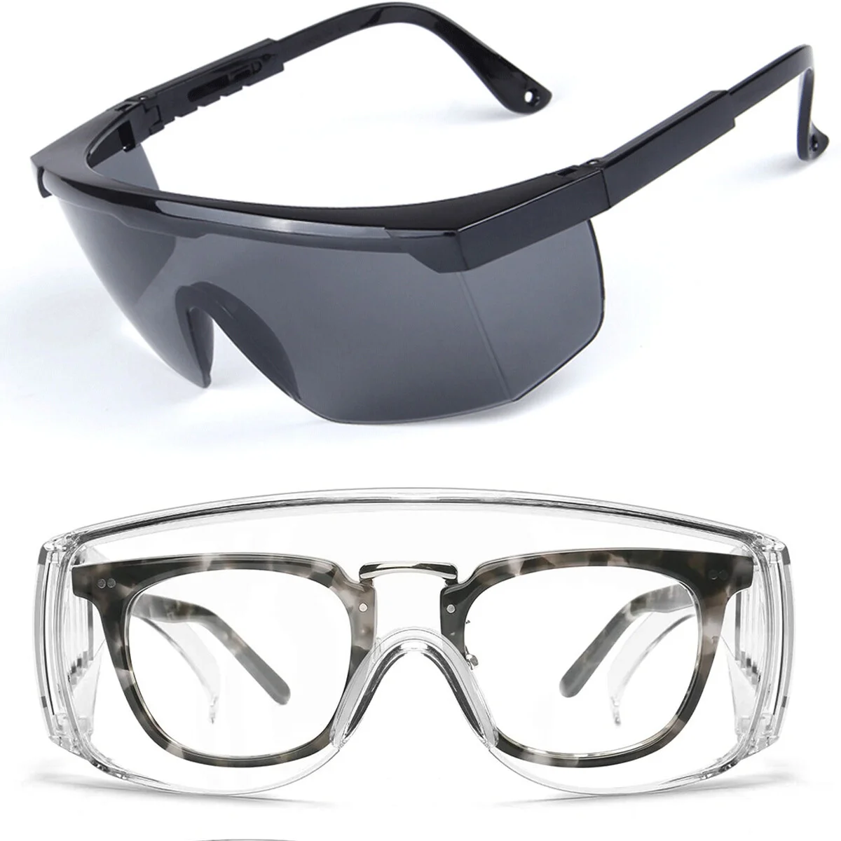 2Pack Unisex Anti-Fog UV Safety Glasses Over Eyeglasses F Construction Shoot Lab 4