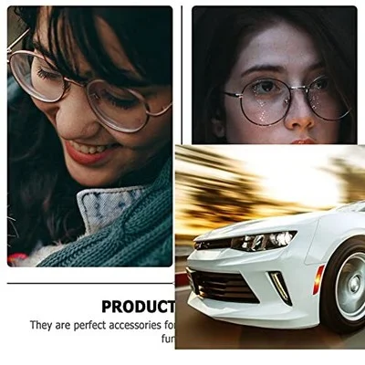 2Pcs Gold Silver Eyeglass Chain Metal Eyeglass Chains with Alligator Clip 3