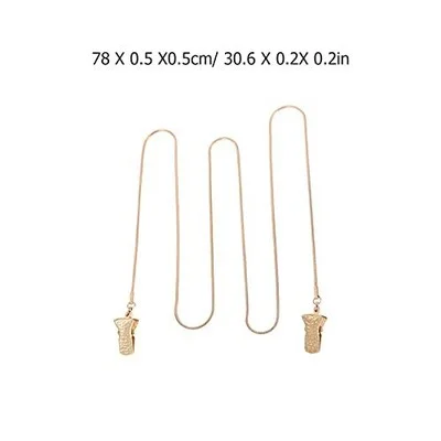 2Pcs Gold Silver Eyeglass Chain Metal Eyeglass Chains with Alligator Clip 4