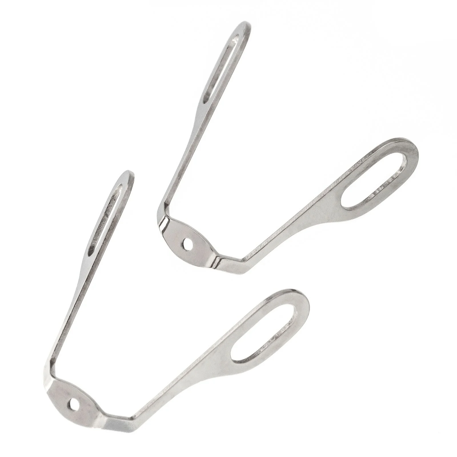2pcs Silver Stainless Steel Glasses Push In Nose Pad Holder Bridge Repair Part 1