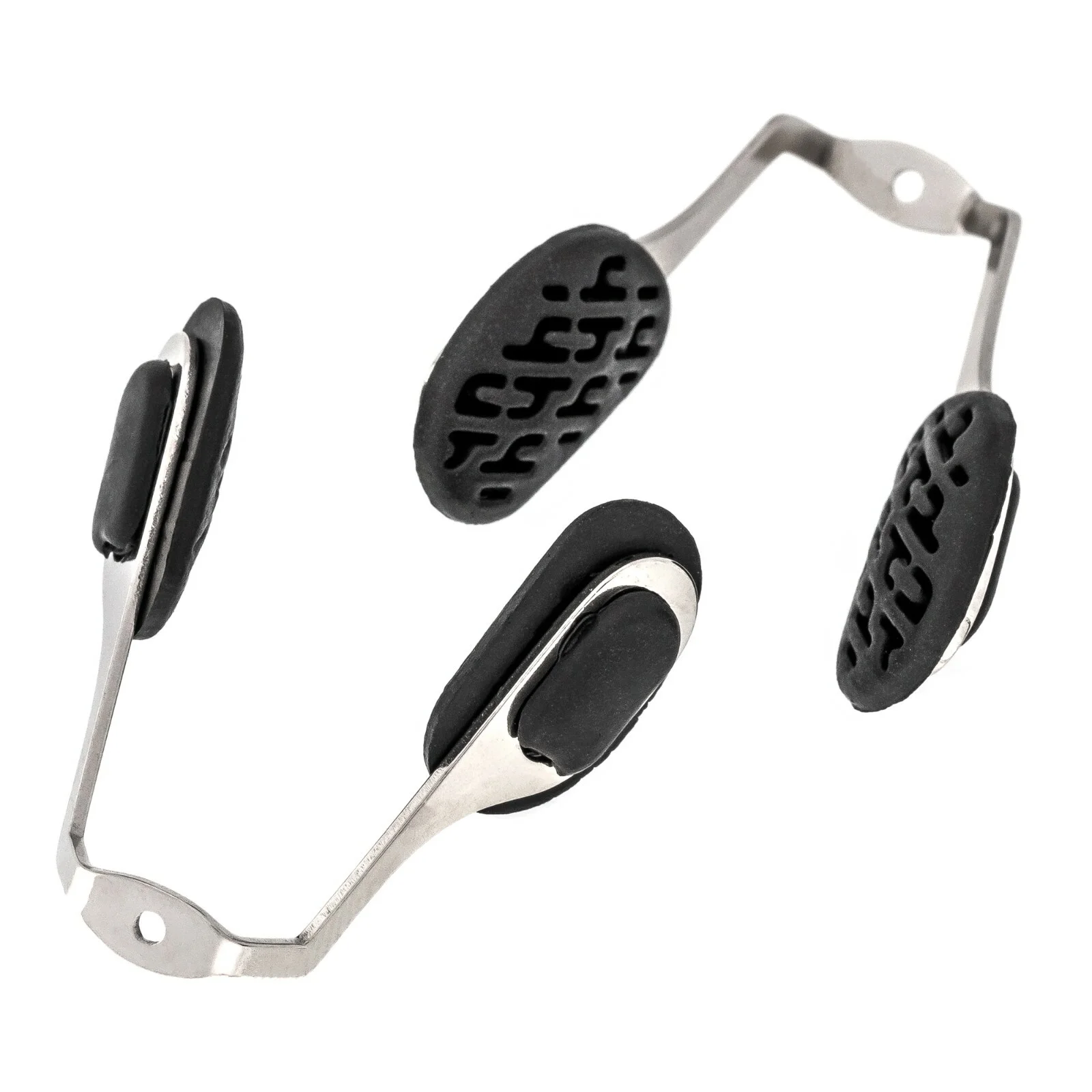 2pcs Silver Stainless Steel Glasses Rubber Nose Pad Push In Holder Bridge Part