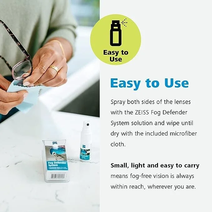 2X ZEISS Fog Defender System, Anti-Fog Solution Kit for Eye Glasses 4