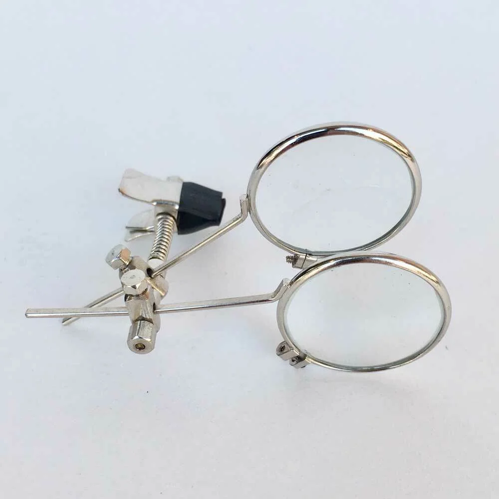 3 Magnification Clip on All Metal SS Watchmakers Loupe for Eyeglass 3.5x,5x,10x 3