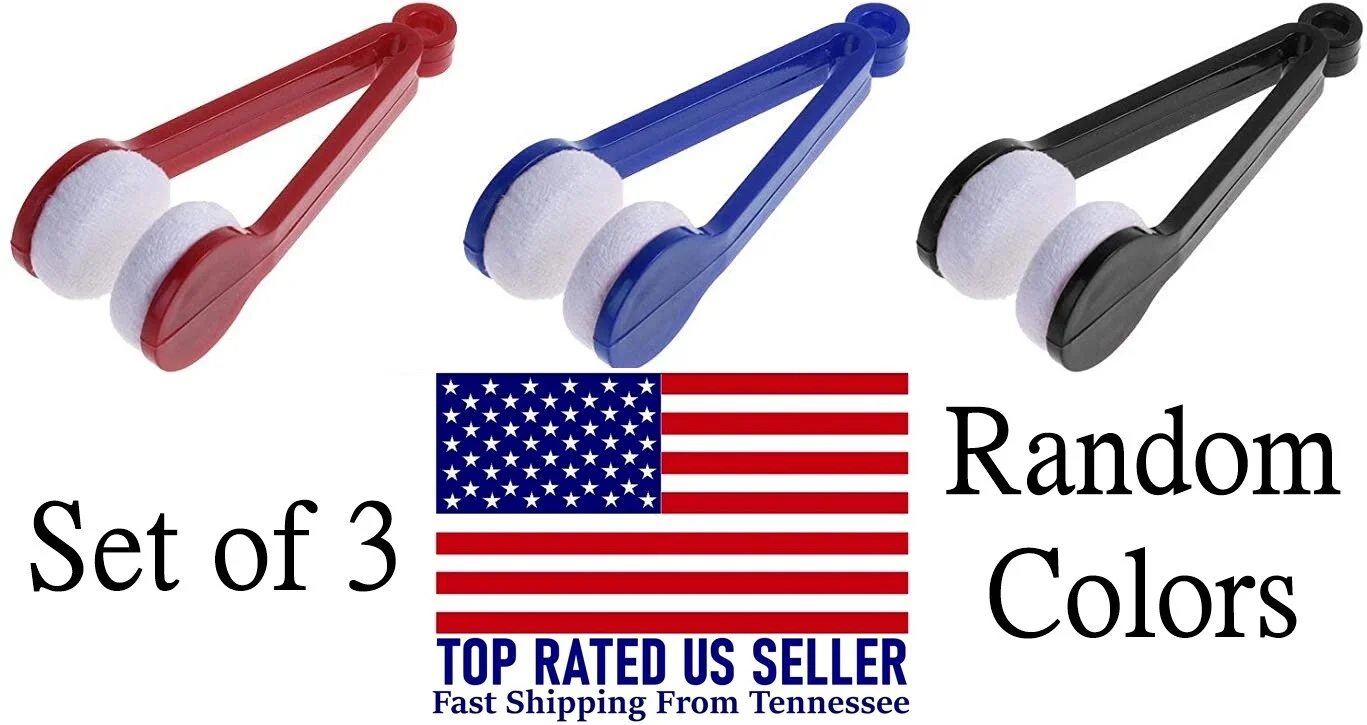 3 Mini Microfiber Spectacles Cleaner Eyeglass Sun Glasses Cleaner Random Colors