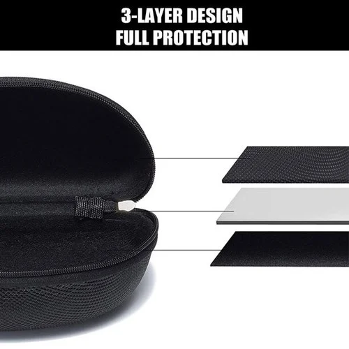 3 Pack Eye Glasses Case Box Sunglasses Protector Hard Zipper Belt Clip Portable 3