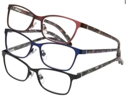 3 PACK Foster Grant Metal Reading Glasses Cheaters +1.25 Ladies Full Frame 02