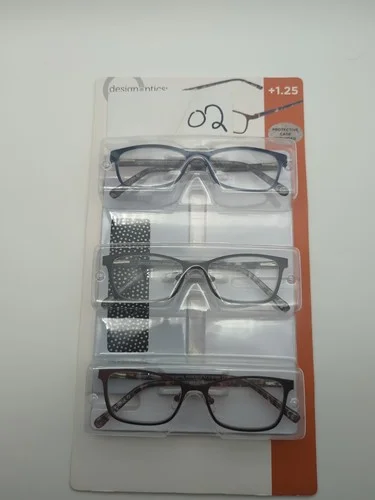 3 PACK Foster Grant Metal Reading Glasses Cheaters +1.25 Ladies Full Frame 02 2