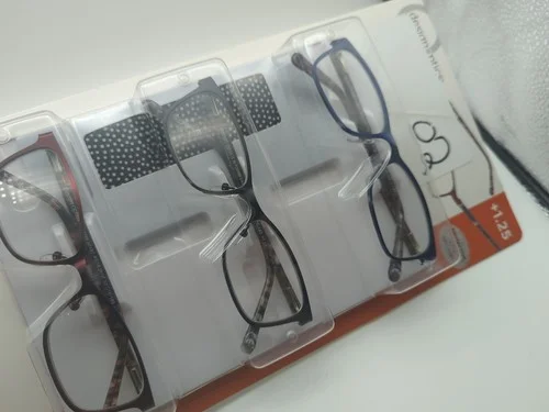 3 PACK Foster Grant Metal Reading Glasses Cheaters +1.25 Ladies Full Frame 02 3