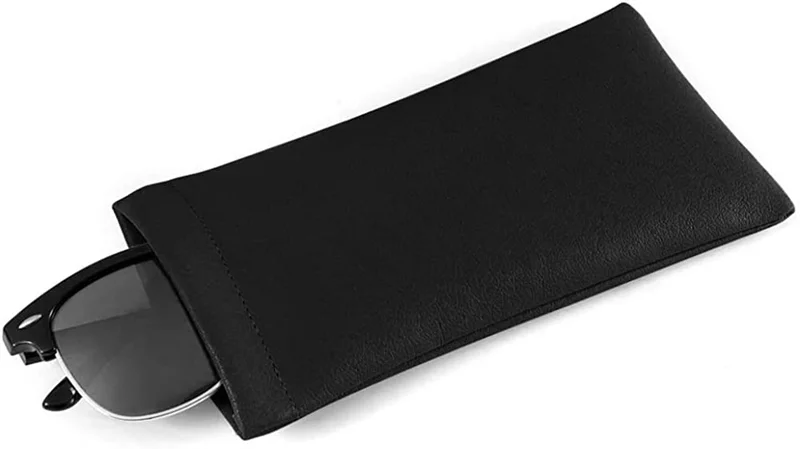 3 Pack Leather Soft Sunglasses Case Squeeze Top Portable Eyeglasses Pouch Bag 3