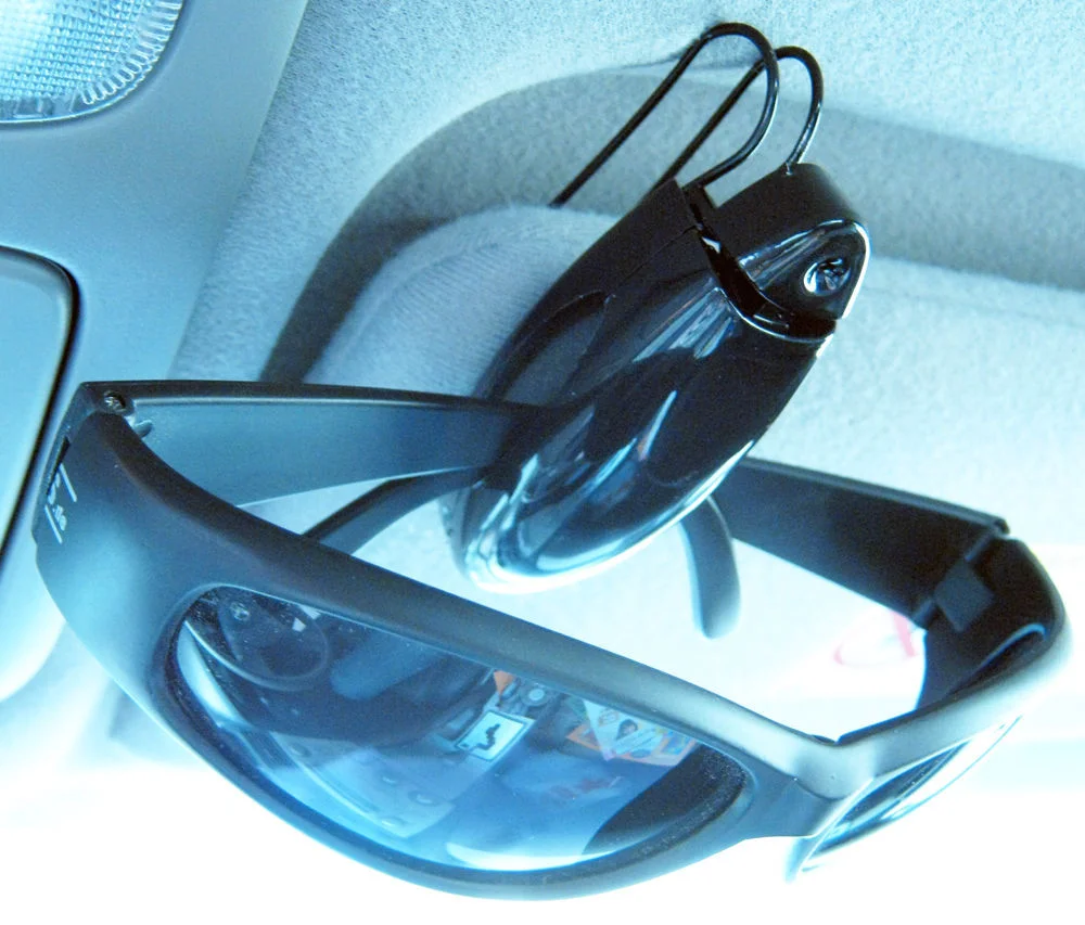 3 Sunglass Visor Clip Sunglasses Eyeglass Holder Car Auto Reading Glasses Grey 4