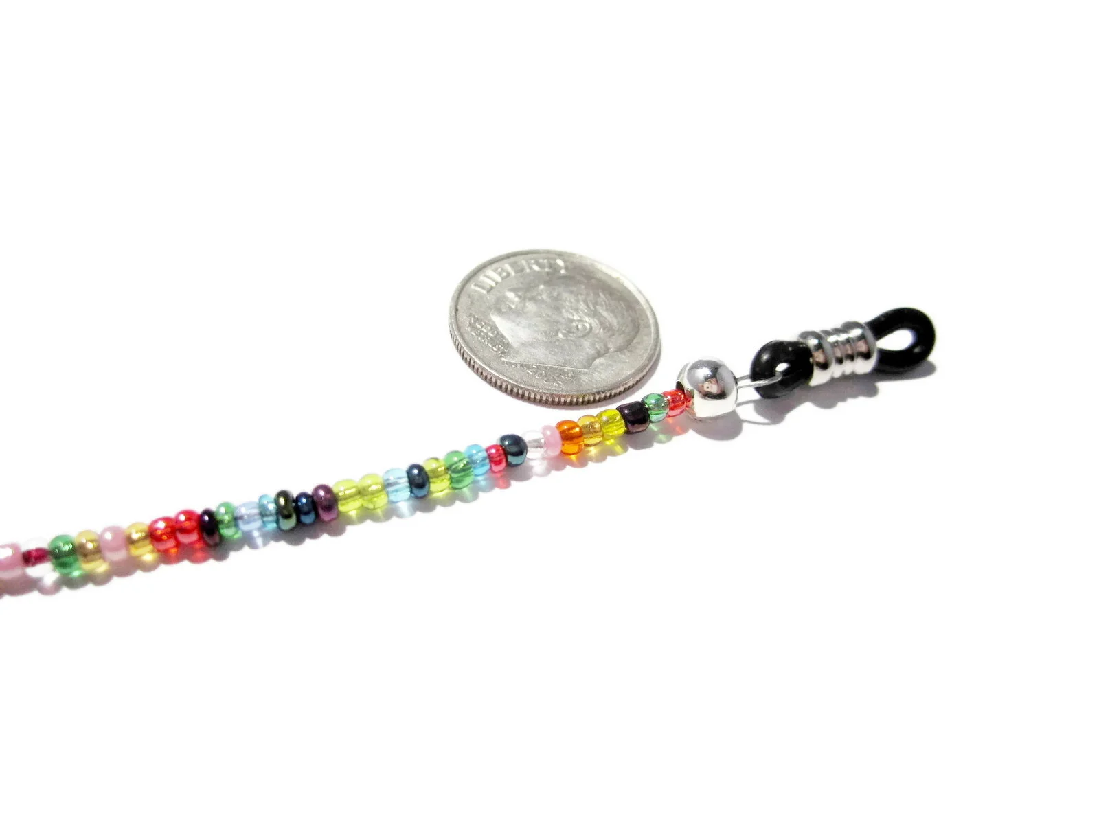 32 Colors Beaded Eyeglass Holder Necklace, Glasses Lanyard Cord, Black Grips 4