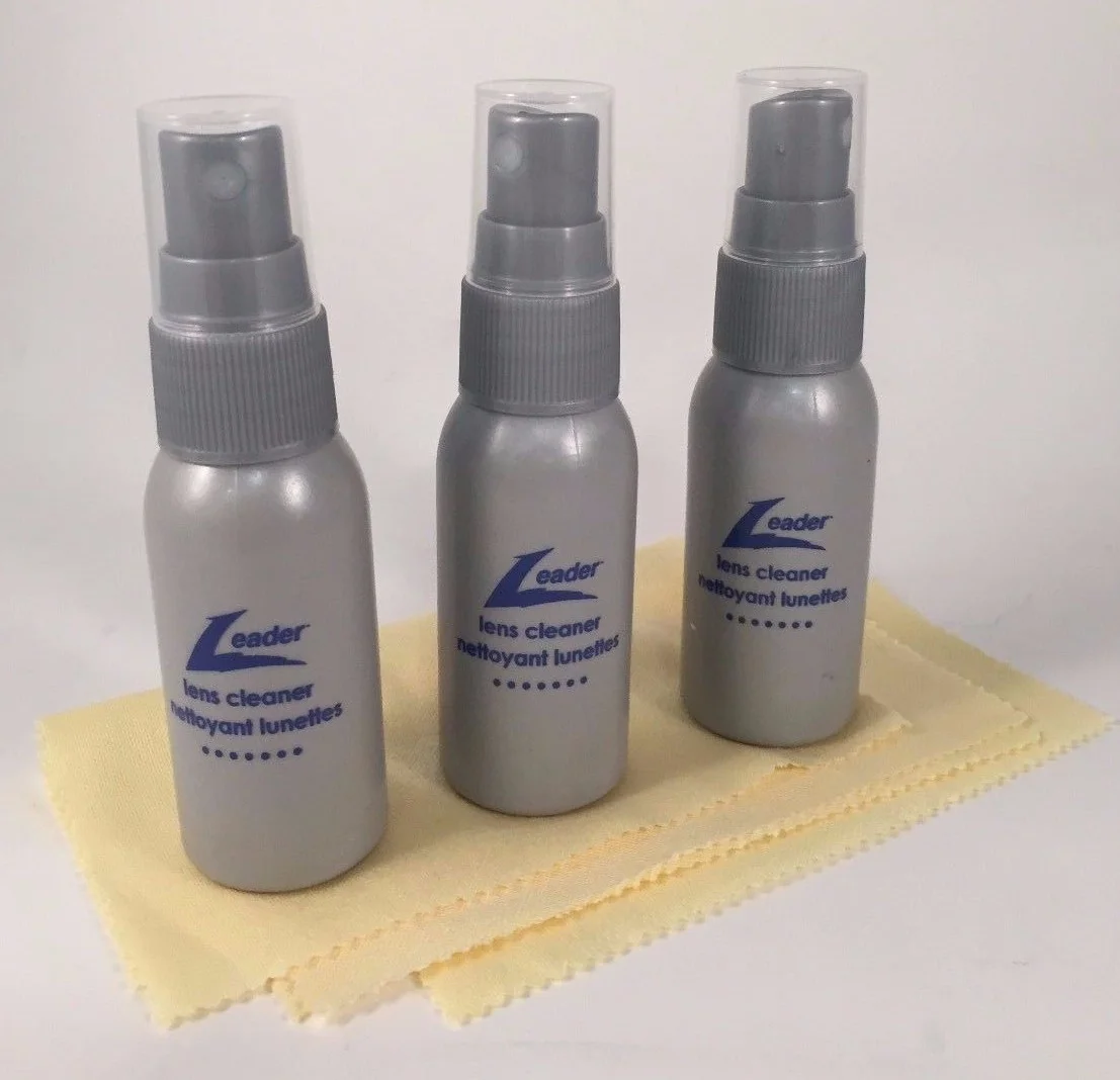 3ct New Professional Lens Cleaner Kit Spray Sun Eyeglasses 1oz 29.5ml & Cloths