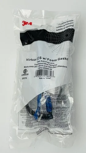 3M Virtua CCS Protective Safety Glasses W/ Foam Gasket Clear Anti-Fog Lens 2