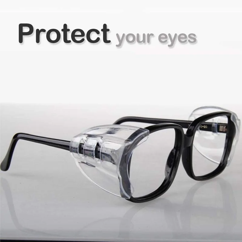 3Pairs Side Shields for Eye Glasses Slip On Safety Glasses Shield Universal 4