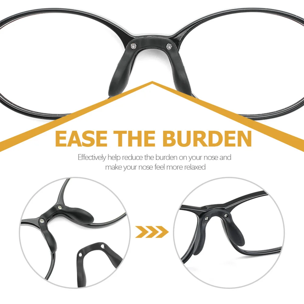 3PCS Glasses Nose Pads Silicone Eyeglass Frame Nose Bridge Pad Supports Saddle 2