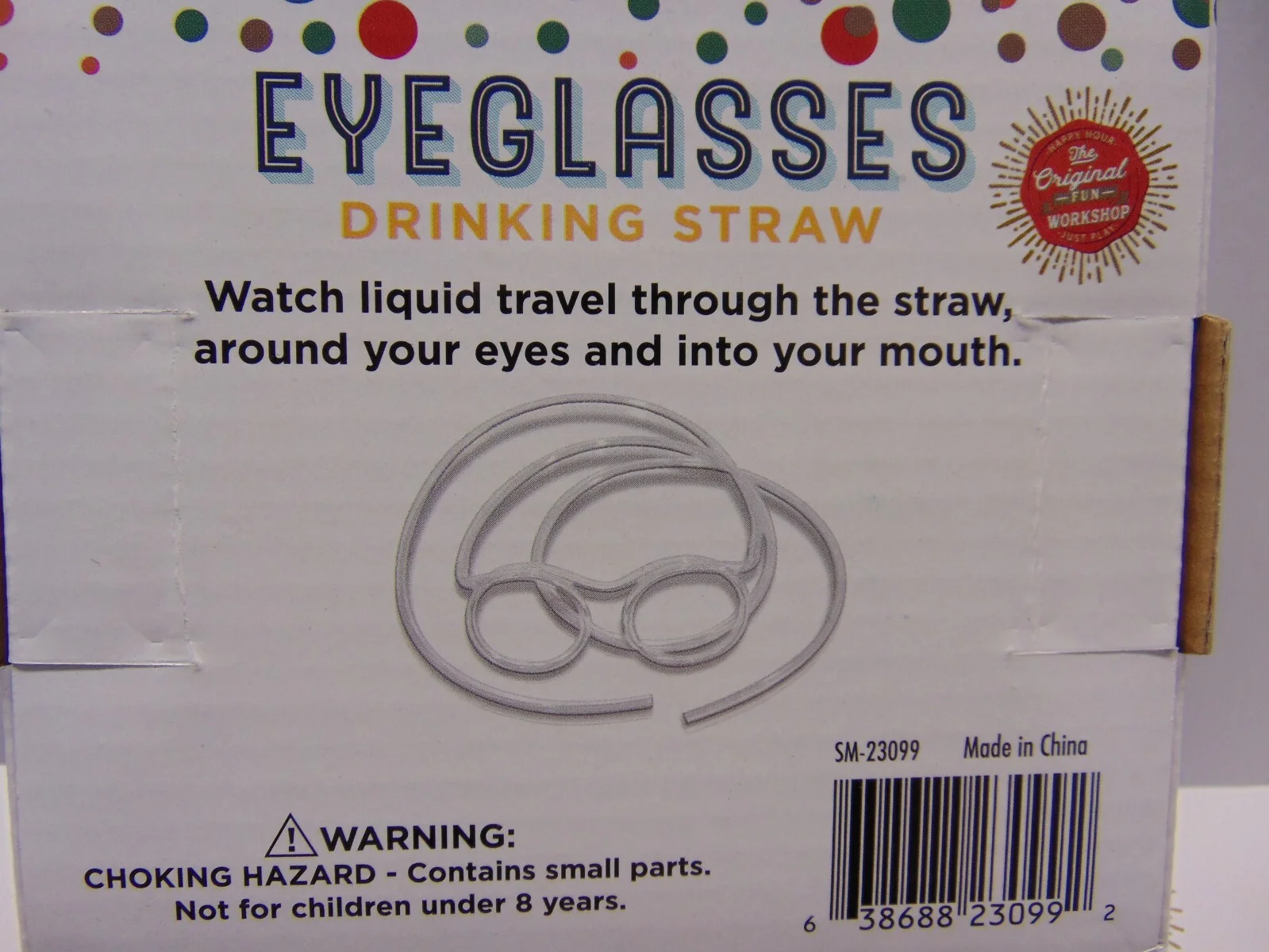 3pr QUIRKY NOVELTY EYEGLASSES DRINKING STRAWS KIDS PARTY FAVORS, GAG GIFTS 3