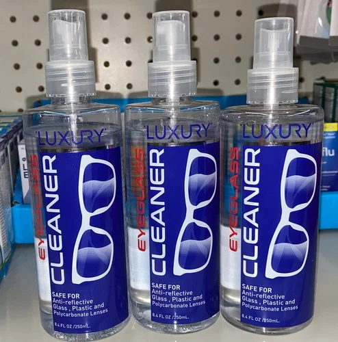 3x Luxury eyeglass cleaner spray safe for anti-reflective glass, plastic 8.4 oz