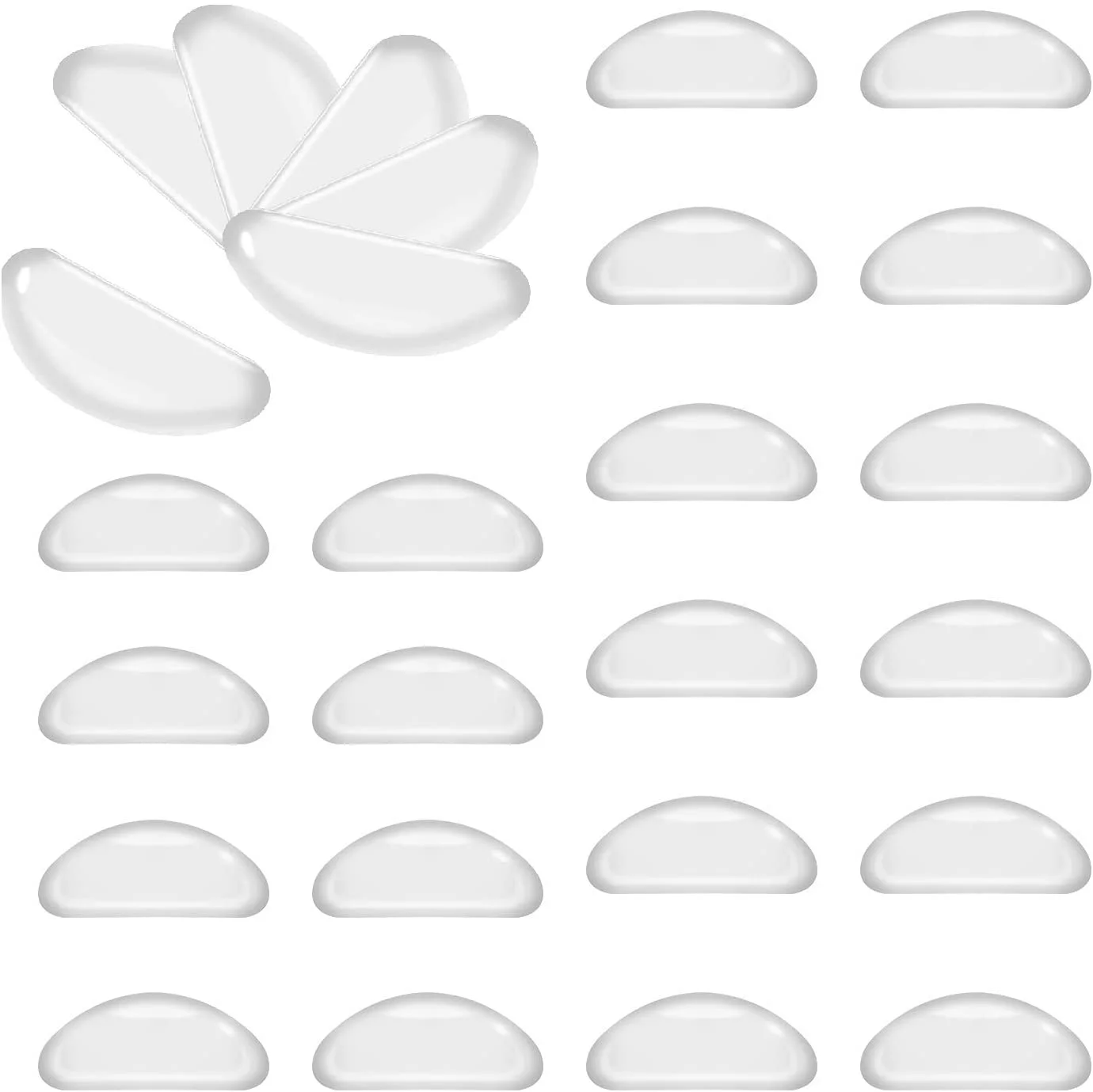 4 to 48 Pairs Adhesive Stick-On Foam Nose Pads for Eyeglasses Pink Tear Drop 2