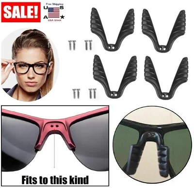 4× Anti-slip Silicone Eyeglasses Nose Pads Eyeglasses Sunglasses Accessories USA