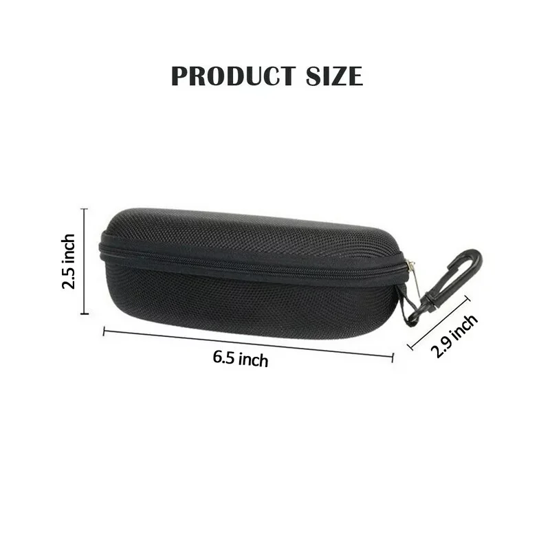 4-Pack Eye Glasses Case Box Sunglasses Protector Hard Zipper Belt Clip Portable 3