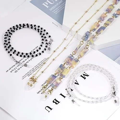 4 Pack Eyeglass Chains for Women, Sunglasses String Holder Strap Neck Lanyard 2