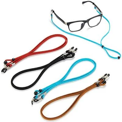 4 Pack Leather Eyeglass Straps Adjustable Eyewear Retainers Anti-Slip Lanyards
