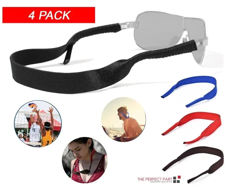 4-Pack Sports Sunglasses Neck Cord Strap Eyeglass Glasses String Lanyard Holder 2