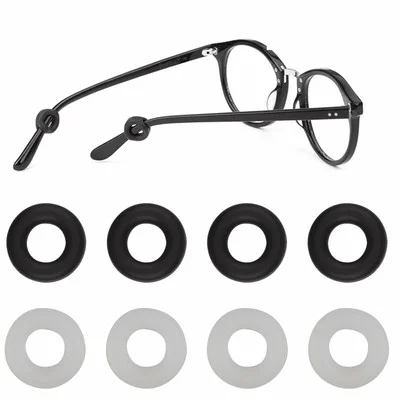 4 Pairs Anti Slip Glasses Ear Hooks Tip Eyeglasses Grip Temple Holder Silicone