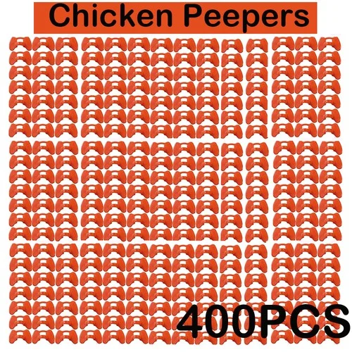 400 Pcs Pinless Chicken Peepers Pheasant Poultry Blinders Spectacles No Fighting 4