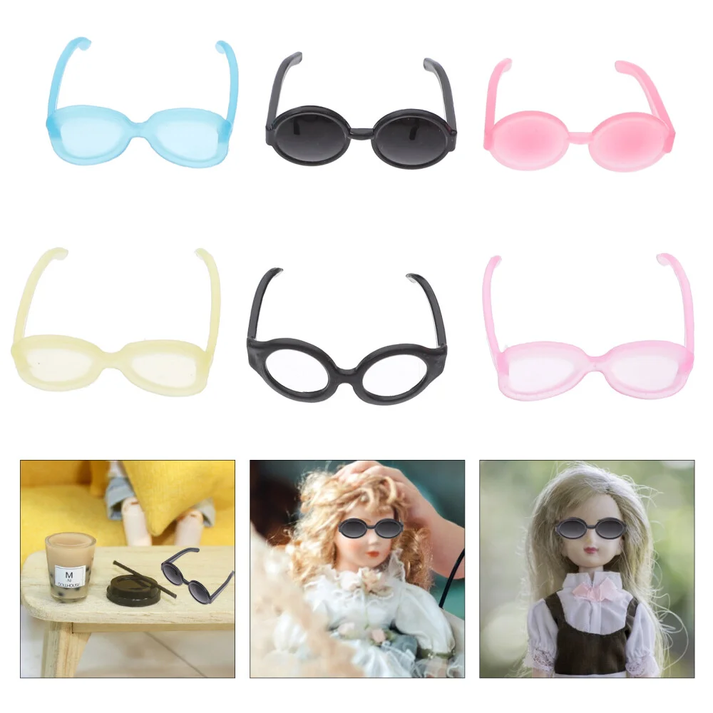 40pcs Miniature Eyeglasses Doll Eyeglasses Black Glasses Toys 2