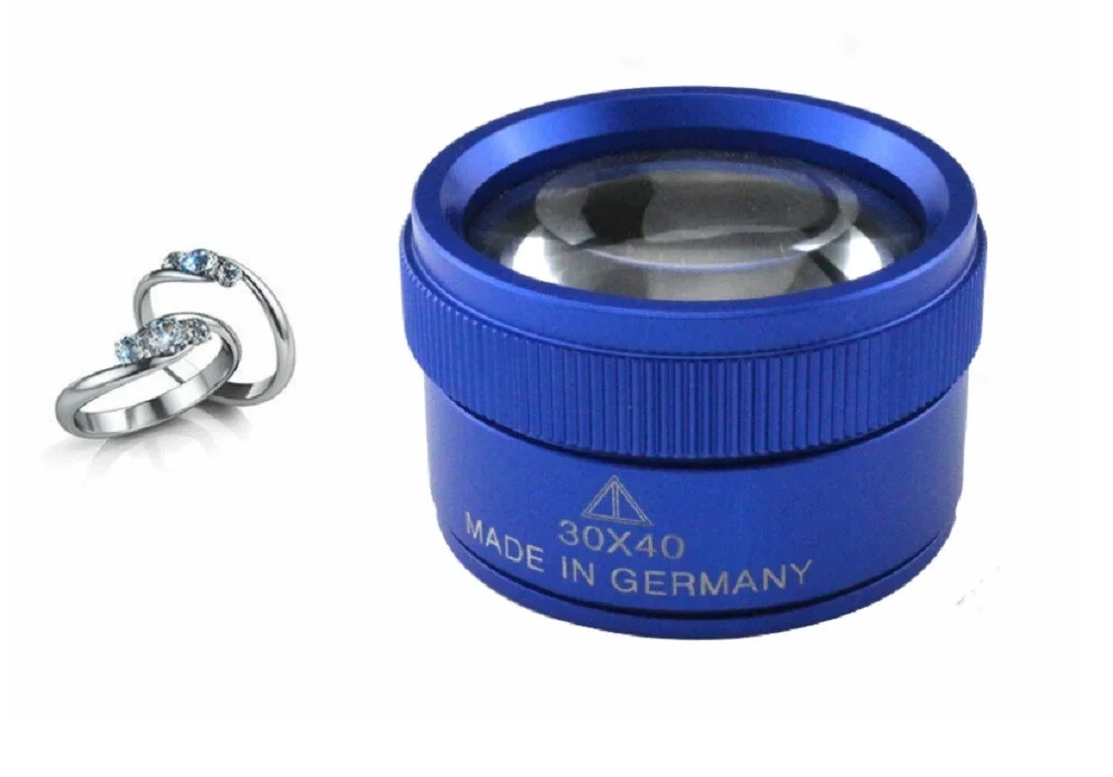 40X30 Magnifying Loupe Jewelry Eye Glass Magnifier Jewelers Loop Pocket US 2