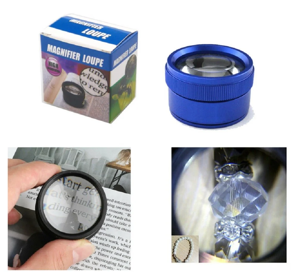40X30 Magnifying Loupe Jewelry Eye Glass Magnifier Jewelers Loop Pocket US 3